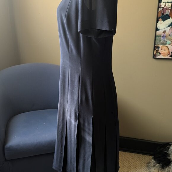 Cynthia Howie for Maggy Boutique Navy pleated dress - Picture 8 of 9